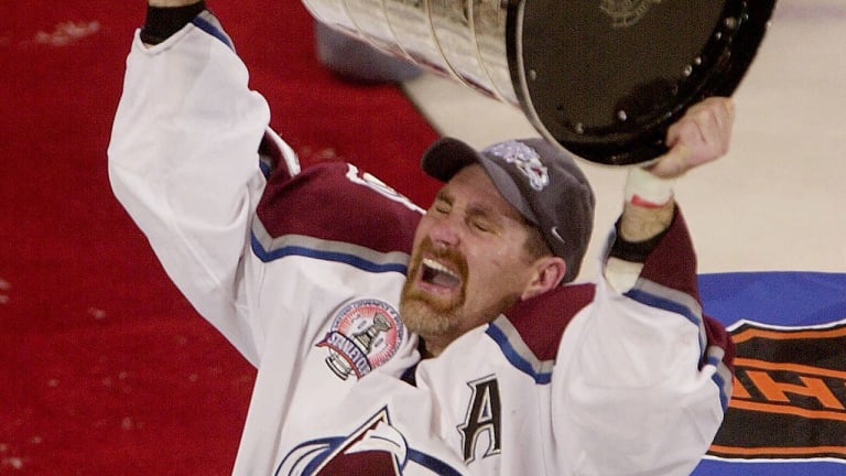 Ray Bourque Colorado Avalanche Autographed 8 x 10 Raising Stanley Cup  Photograph