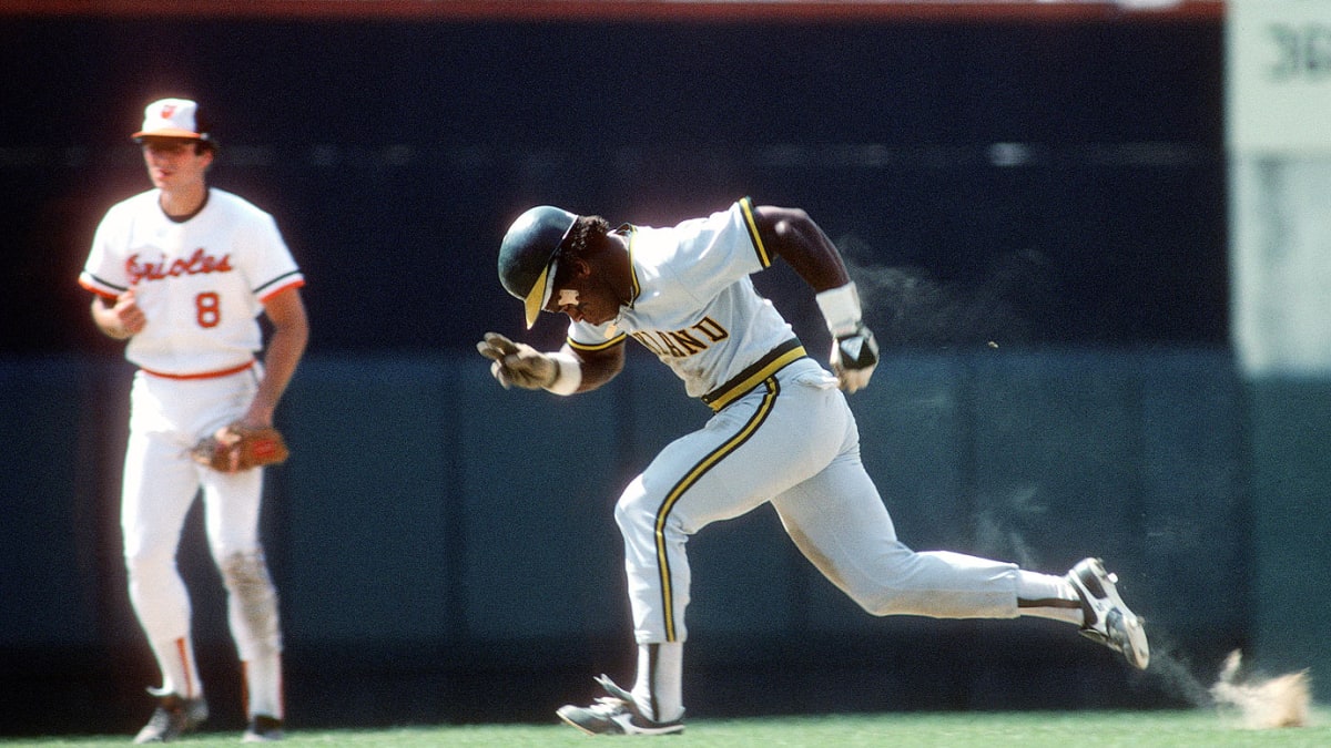 Baseball In The 1970s - August 23rd 1979 - Rickey Henderson swipes three  bases in the A's 8-6 victory over the Indians at Cleveland Stadium. At the  age of 20 years 241