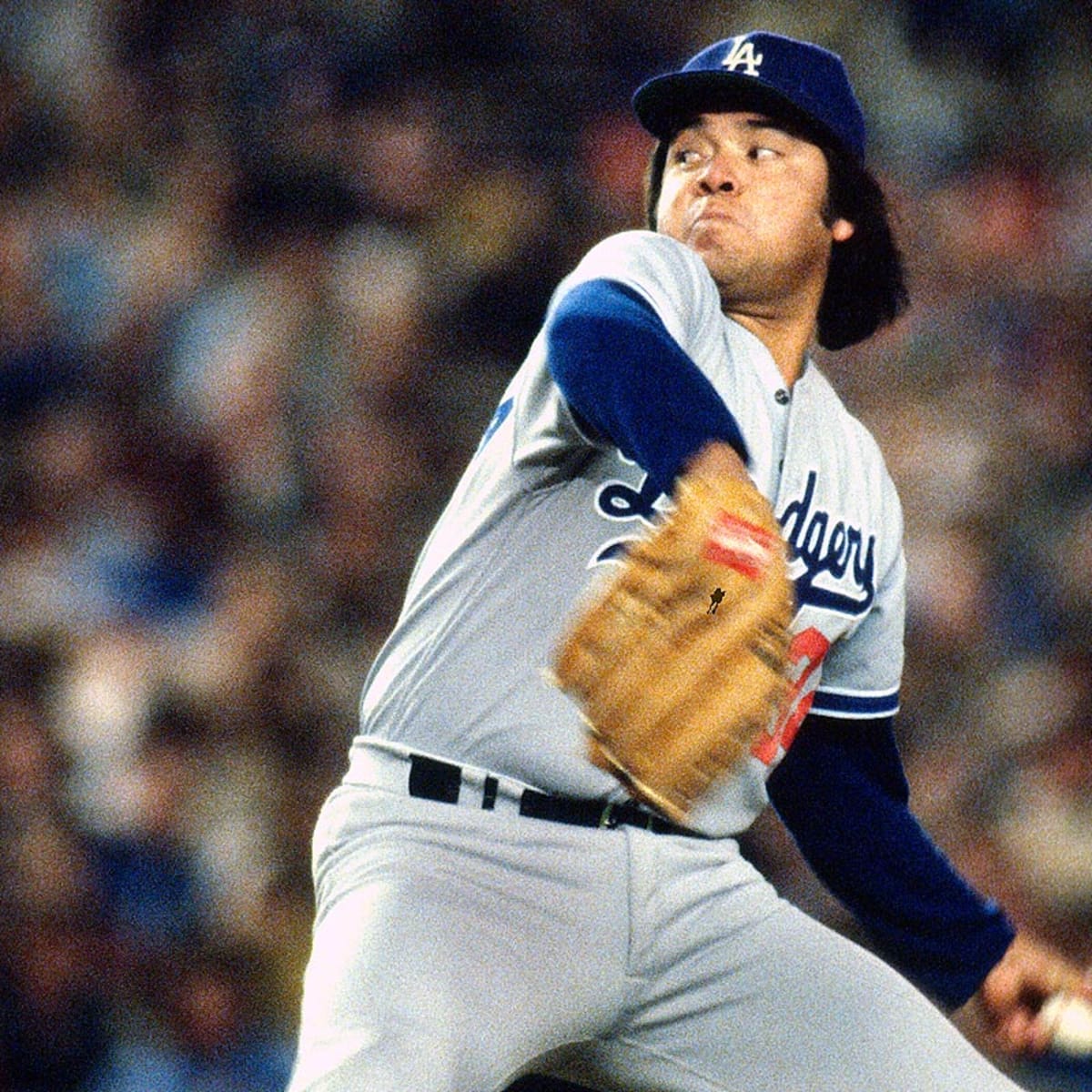 Fernando Valenzuela 1981 Los Angeles Dodgers Away Throwback MLB