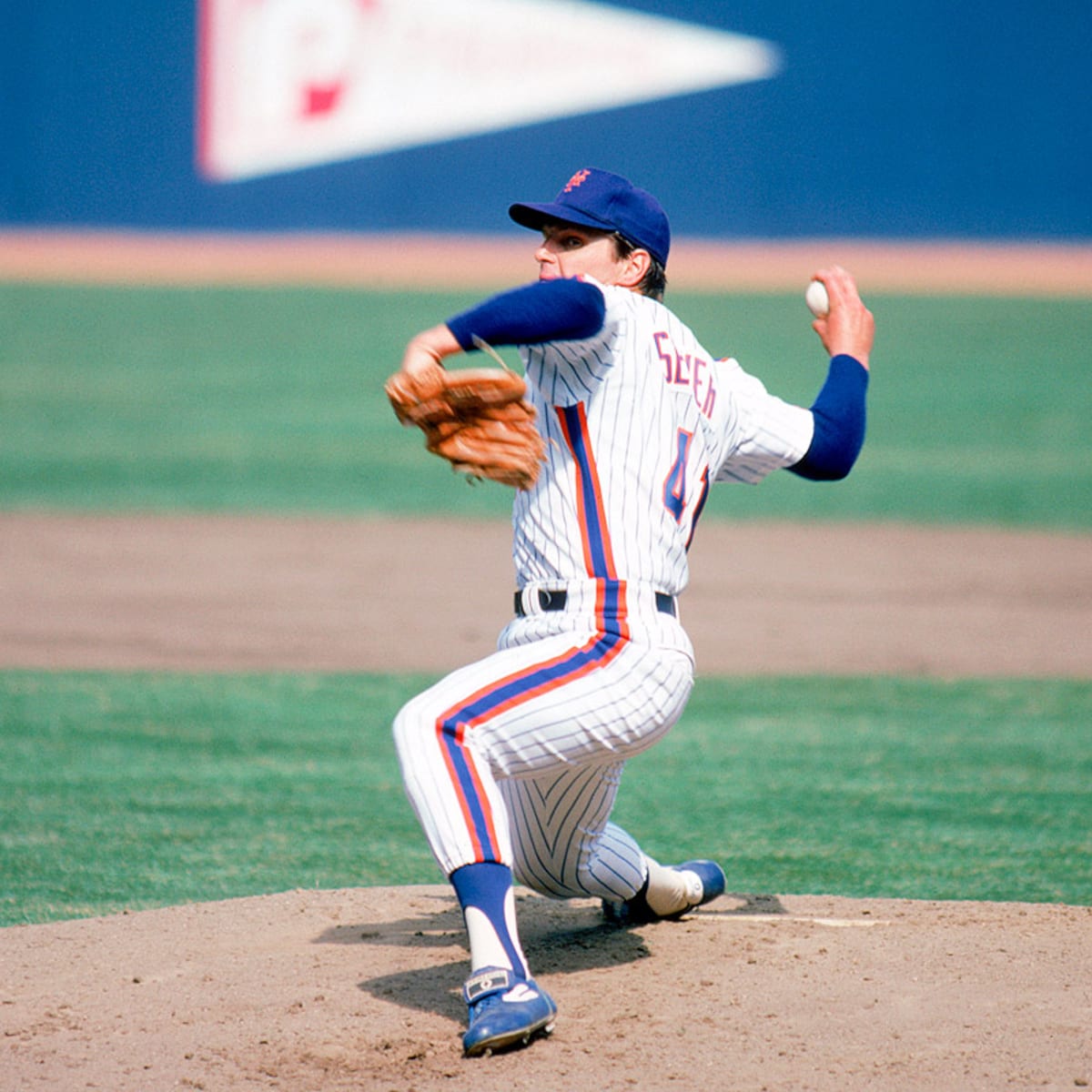 TOM SEAVER New York Mets 1983 Majestic Cooperstown Home Baseball
