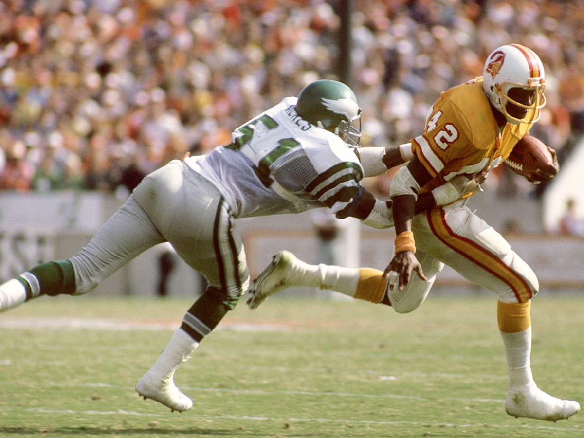 Ricky Bell of the Tampa Bay Buccaneers carries the ball against