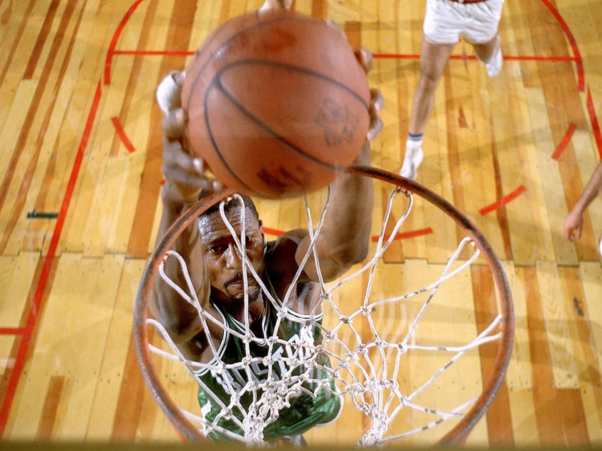 Boston Celtics honor Bill Russell by adding his No. 6 to the parquet paint