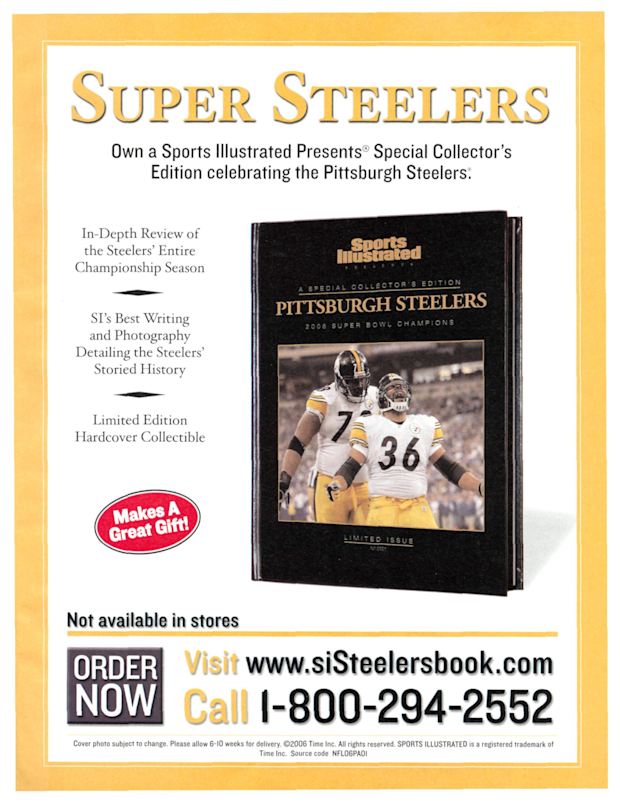 Sports Illustrated February 13, 2006 Pittsburgh Steelers Super Bowl XL  Champ 822