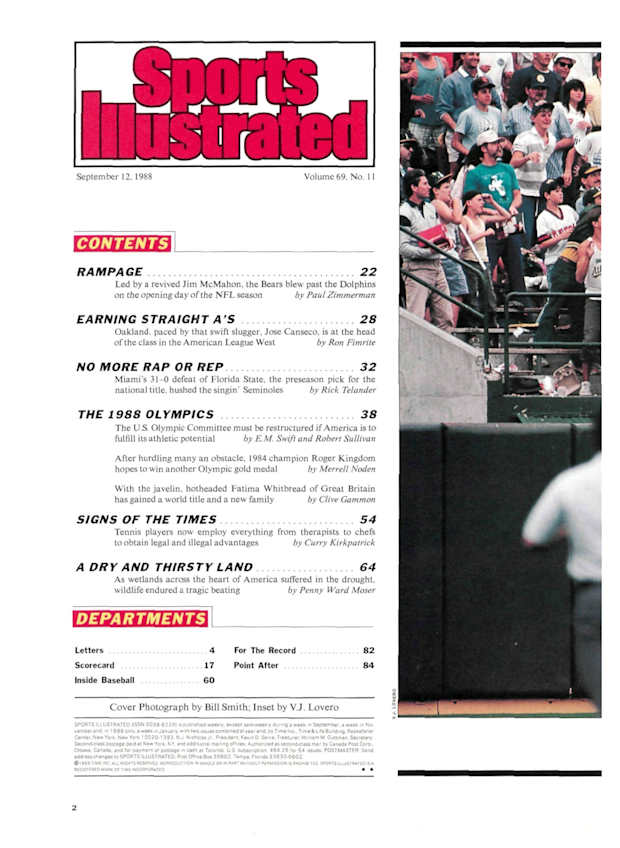 Sports Illustrated  September 12, 1988 at Wolfgang's