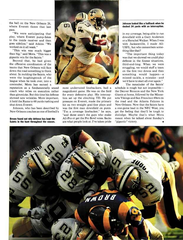 New Orleans Saints Defense - Sports Illustrated - November 21, 1988