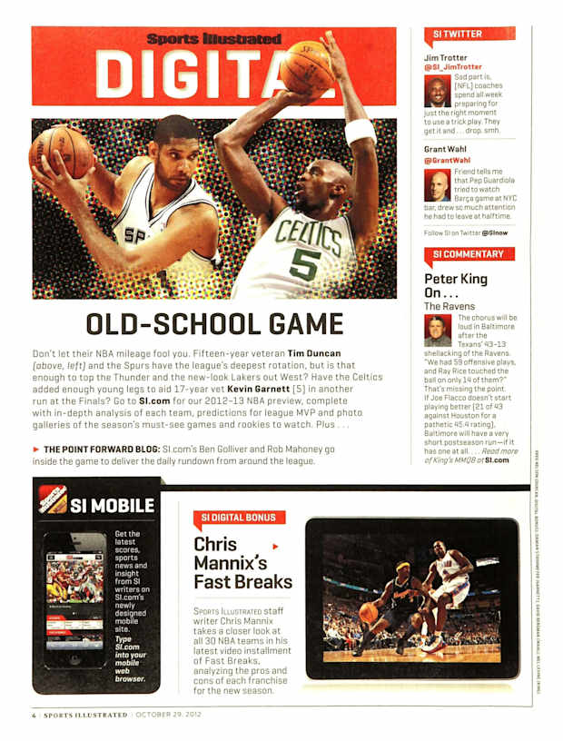 On : From SI's Oct. 22, 2012 issue - Sports Illustrated