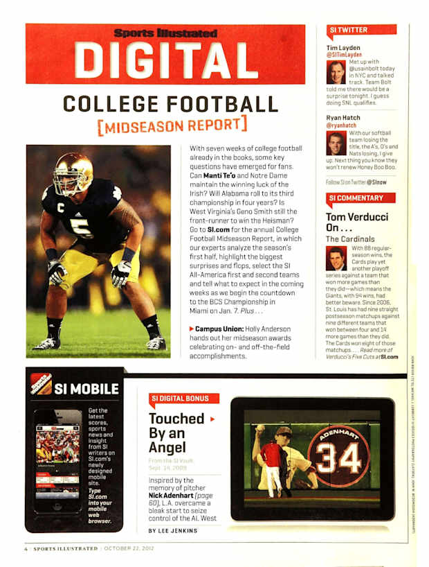 On : From SI's Oct. 22, 2012 issue - Sports Illustrated