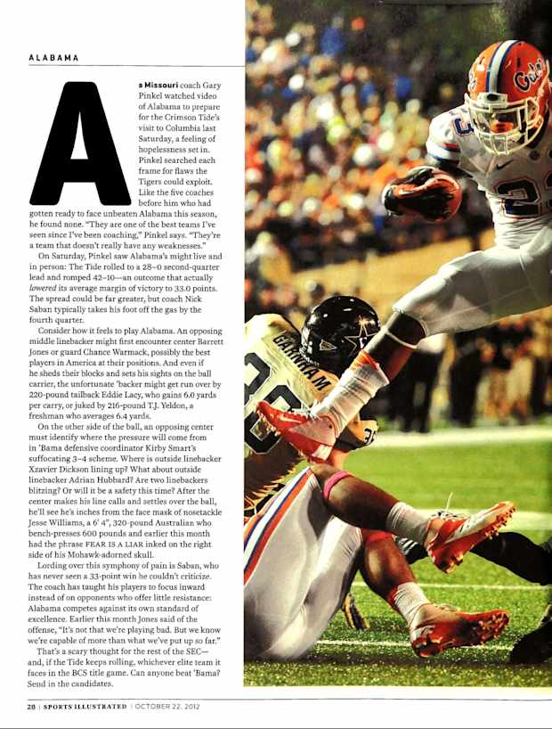 On : From SI's Oct. 22, 2012 issue - Sports Illustrated