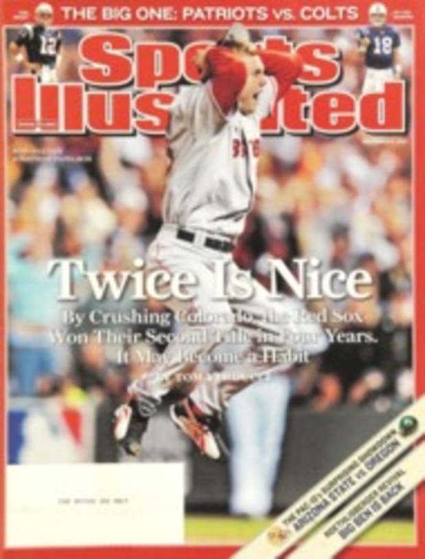 Boston Red Sox Sports Illustrated 2007 World Series Commemorative Pedroia Ortiz 