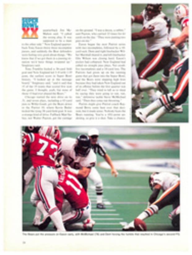 SUPERBOWL XX 1985 WALTER PAYTON CHICAGO BEARS CHAMPIONSHIP MVP