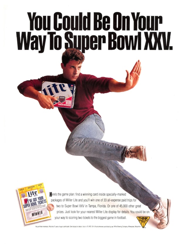 Miller Lite Super Bowl XXV Poster