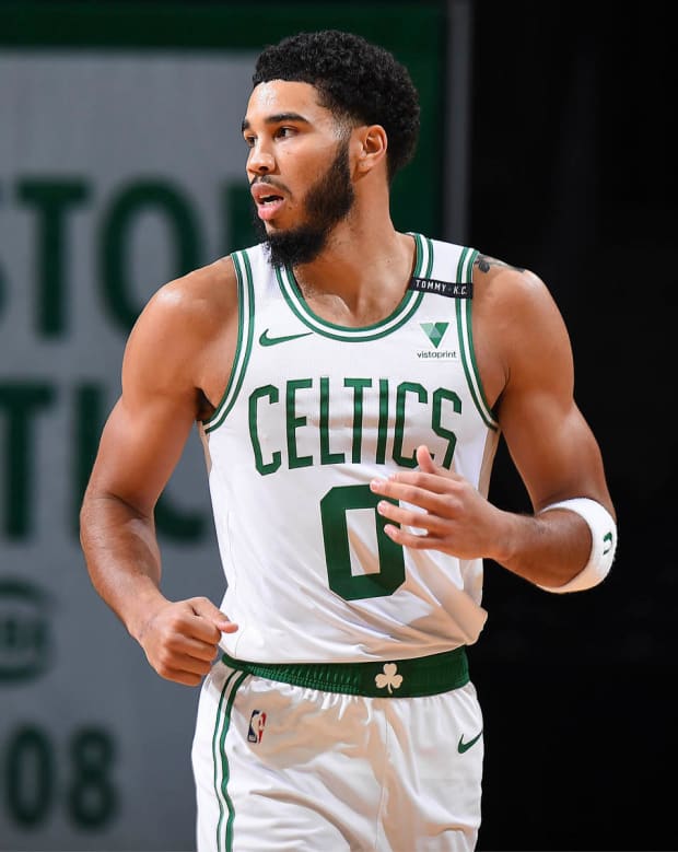 Jayson Tatum Son, Deuce, in NBA Bubble Ahead of Celtics' Rough Game 1