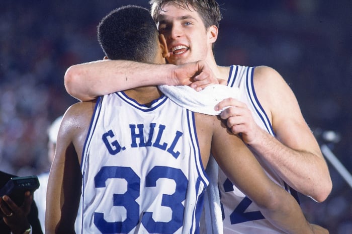 Duke's Grant Hill and Christian Laettner