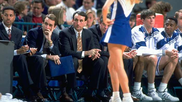 Coach K on Duke sideline