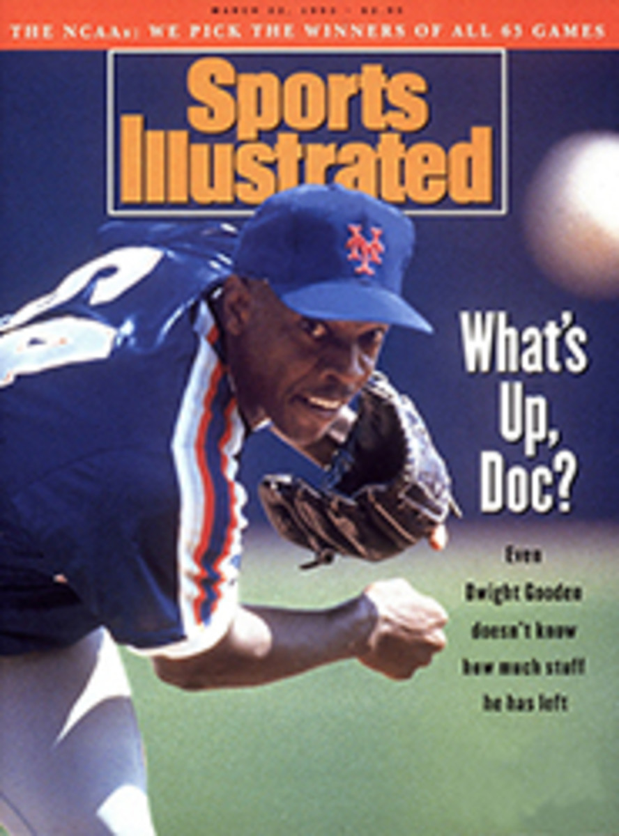 New York Mets pitcher Dwight Gooden goes through hunting ring training camp  in Port St. Lucie, Fla., Monday, Feb. 25, 1991. Gooden changed his mind and  decided his agent could drill gotiating