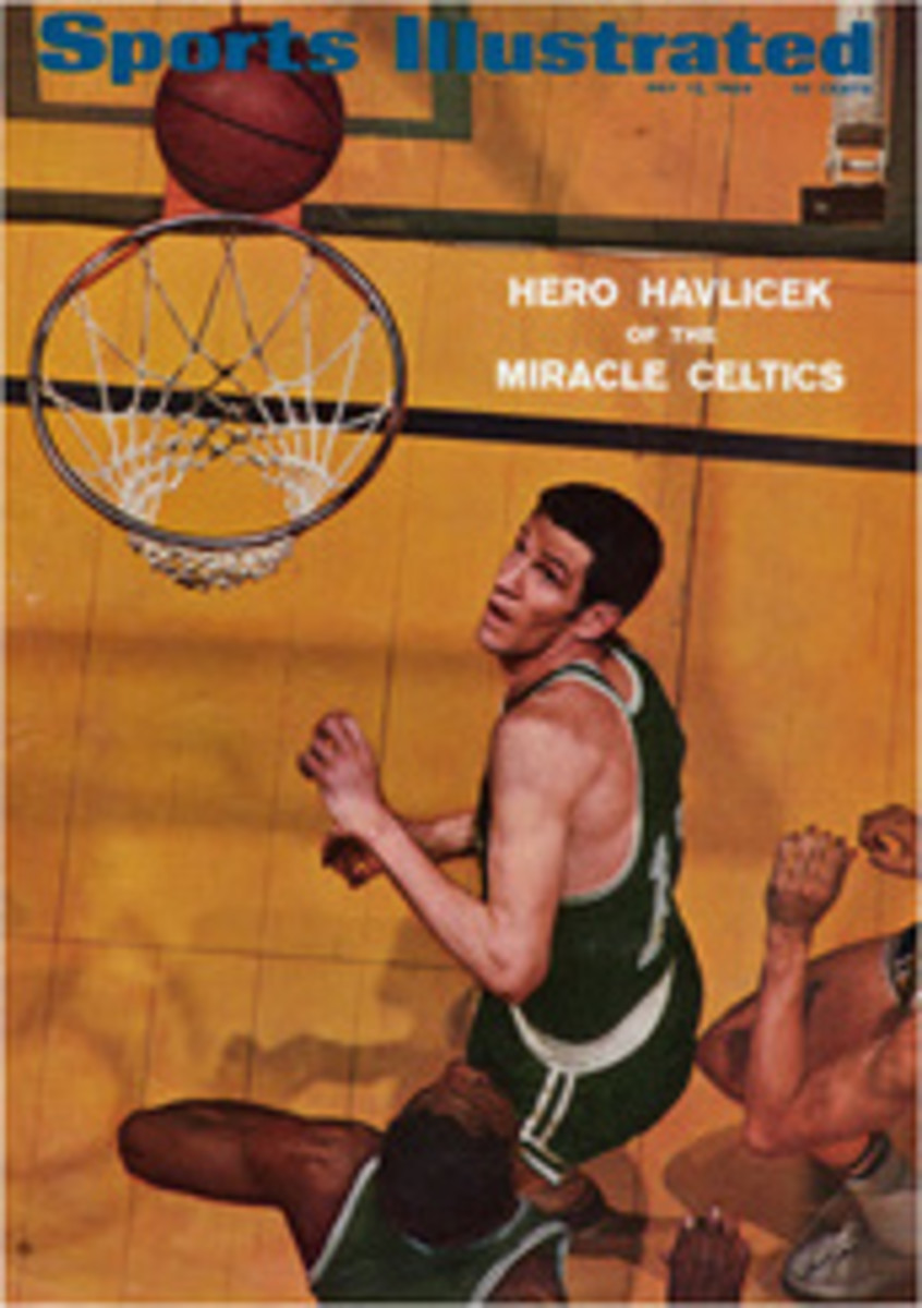 Celtics vs. Lakers April 27, 1969; includes Wilt Chamberlain (13), Bill  Russell (6), Jerry West leaping, John Havlicek, and Elgin Baylor - Brearley  Collection Photo