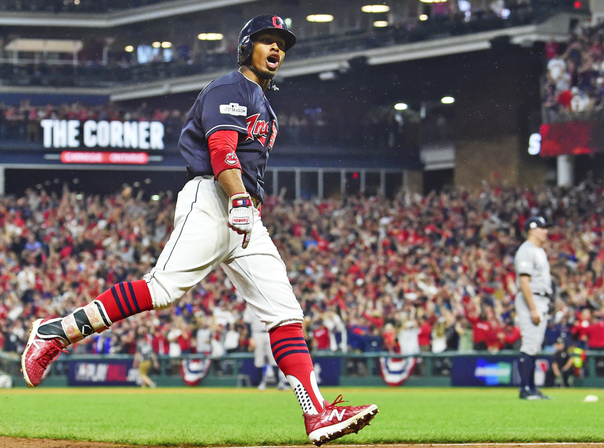 POWER PLAYER: In Game 2 of the 2017 AL Division Series, a year after batting .310 for Cleveland in the World Series, Lindor belted a grand slam to help erase a five-run deficit in a 9–8, 13-inning win over the Yankees.